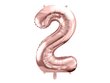Fooliumist õhupall Number "2", 86 cm, roosa цена и информация | Õhupallid | kaup24.ee