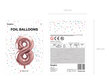 Fooliumist õhupall Number "8", 86 cm, roosa цена и информация | Õhupallid | kaup24.ee