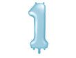 Fooliumist õhupall Number "1", 86 cm, sinine, 50 tk. цена и информация | Õhupallid | kaup24.ee