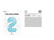 Fooliumist õhupall Number "2", 86 cm, helesinine цена и информация | Õhupallid | kaup24.ee