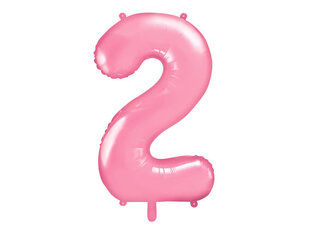 Воздушный шарик из фольги Номер "2", 86 см, розовый цена и информация | Шарики | kaup24.ee