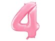 Fooliumist õhupall Number "4", 86 cm, roosa, 50 tk. hind ja info | Õhupallid | kaup24.ee