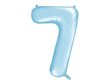 Fooliumist õhupall Number "7", 86 cm, sinine, 50 tk. hind ja info | Õhupallid | kaup24.ee