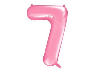 Fooliumist õhupall Number "7", 86 cm, roosa, 50 tk. цена и информация | Шарики | kaup24.ee