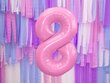 Fooliumist õhupall Number "8", 86 cm, roosa, 50 tk. hind ja info | Õhupallid | kaup24.ee