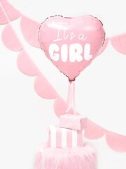 Fooliumist õhupallid Heart - It's a girl 45 cm light, roosa, 50 tk. цена и информация | Шары | kaup24.ee