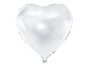 Fooliumist õhupallid Heart 61 cm, valge, 50 tk. hind ja info | Õhupallid | kaup24.ee