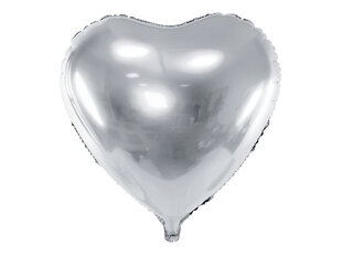 Fooliumist õhupallid Heart 61 cm, hõbedane hind ja info | Õhupallid | kaup24.ee