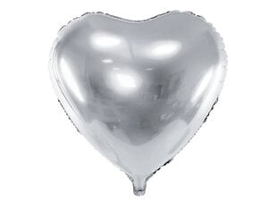 Fooliumist õhupallid Heart 61 cm, hõbedane, 50 tk. цена и информация | Шары | kaup24.ee