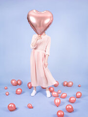 Fooliumist õhupallid Heart 61 cm, kuldne/roosa цена и информация | Шары | kaup24.ee