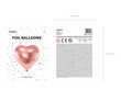 Fooliumist õhupallid Heart 61 cm, kuldne/roosa, 50 tk. цена и информация | Õhupallid | kaup24.ee