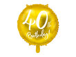 Fooliumist õhupallid 40th Birthday 45 cm, kuldne, 50 tk. цена и информация | Õhupallid | kaup24.ee