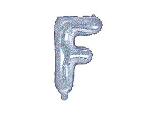 Fooliumist õhupallid Täht "F" 35 cm, hõbedane/läikiv, 50 tk. hind ja info | Õhupallid | kaup24.ee