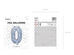 Fooliumist õhupallid Täht "O" 35 cm, hõbedane/läikiv, 50 tk. hind ja info | Õhupallid | kaup24.ee