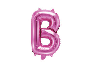 Fooliumist õhupallid Täht "B" 35 cm, roosa hind ja info | Õhupallid | kaup24.ee