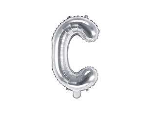 Fooliumist õhupallid Täht "C" 35 cm, hõbedane цена и информация | Воздушные шары | kaup24.ee