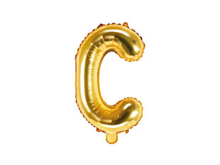 Fooliumist õhupallid Täht "C" 35 cm, kuldne, 50 tk. hind ja info | Õhupallid | kaup24.ee