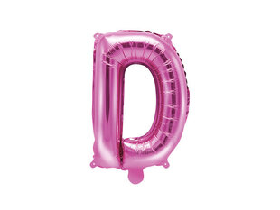 Fooliumist õhupallid Täht "D" 35 cm, roosa hind ja info | Õhupallid | kaup24.ee
