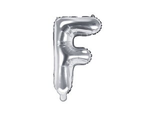 Fooliumist õhupallid Täht "F" 35 cm, hõbedane hind ja info | Õhupallid | kaup24.ee