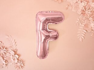 Fooliumist õhupallid Täht "F" 35 cm, kuldne/roosa, 50 tk. hind ja info | Õhupallid | kaup24.ee