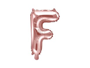 Fooliumist õhupallid Täht "F" 35 cm, kuldne/roosa, 50 tk. hind ja info | Õhupallid | kaup24.ee