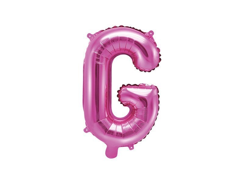 Fooliumist õhupallid Täht "G" 35 cm, roosa hind ja info | Õhupallid | kaup24.ee