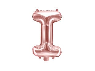 Fooliumist õhupallid Täht "I" 35 cm, roosa/kuldne цена и информация | Воздушные шары | kaup24.ee