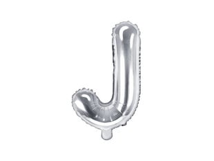 Fooliumist õhupallid Täht "J" 35 cm, hõbedane цена и информация | Шарики | kaup24.ee