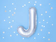 Fooliumist õhupallid Täht "J" 35 cm, hõbedane, 50 tk. цена и информация | Õhupallid | kaup24.ee