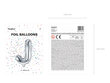 Fooliumist õhupallid Täht "J" 35 cm, hõbedane, 50 tk. цена и информация | Õhupallid | kaup24.ee