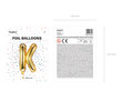 Fooliumist õhupallid Täht "K" 35 cm, kuldne hind ja info | Õhupallid | kaup24.ee