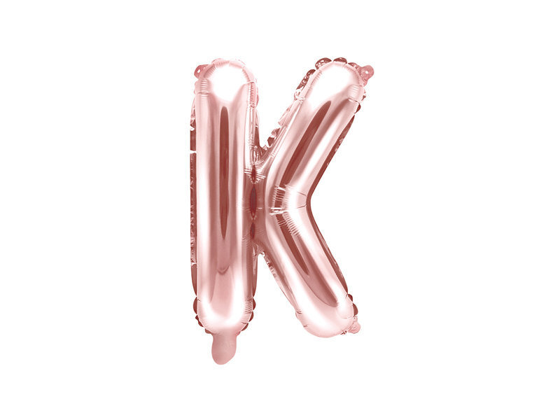 Fooliumist õhupallid Täht "K" 35 cm, roosa/kuldne hind ja info | Õhupallid | kaup24.ee