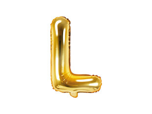 Воздушный шарик из фольги Буква "L" 35 см, золотистый цена и информация | Шарики | kaup24.ee