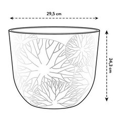 Taimepott Elho Fuente Lily Ümmargune Pruun Plastmass (Ø 29,5 x 24.3 cm) hind ja info | Dekoratiivsed lillepotid | kaup24.ee