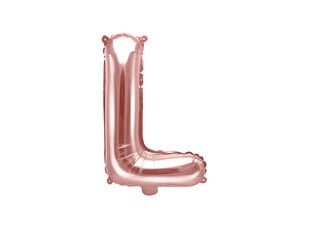 Fooliumist õhupallid Täht "L" 35 cm, kuldne/roosa, 50 tk. hind ja info | Õhupallid | kaup24.ee