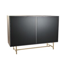 Устройство DKD Home Decor Стеклянный Чёрный Металл Жёлтый (135 x 38 x 95 cm) цена и информация | Витрины, серванты | kaup24.ee