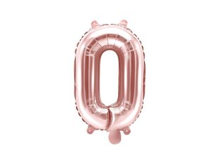 Fooliumist õhupallid Täht "O" 35 cm, kuldne/roosa, 50 tk. цена и информация | Шарики | kaup24.ee