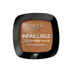 Kompaktne pruunistav puuder L'Oreal Make Up Infaillible 400-tan doré 24 tundi (9 g) hind ja info | Jumestuskreemid, puudrid | kaup24.ee