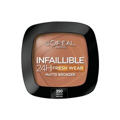 Kompaktne pruunistav puuder L'Oreal Make Up Infaillible 350-medium moyen 24 tundi (9 g) hind ja info | Jumestuskreemid, puudrid | kaup24.ee