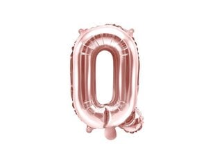 Fooliumist õhupallid Täht "Q" 35 cm, roosa/kuldne цена и информация | Шарики | kaup24.ee