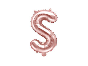 Fooliumist õhupallid Täht "S" 35 cm, kuldne/roosa, 50 tk. hind ja info | Õhupallid | kaup24.ee