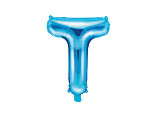 Fooliumist õhupallid Täht "T" 35 cm, sinine, 50 tk. hind ja info | Õhupallid | kaup24.ee