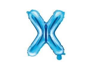 Fooliumist õhupallid Täht "X" 35 cm, sinine, 50 tk. hind ja info | Õhupallid | kaup24.ee