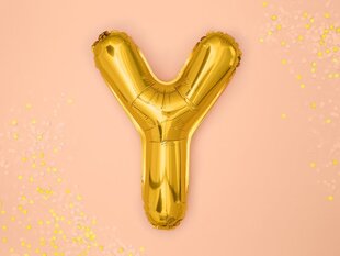 Fooliumist õhupallid Täht "Y" 35 cm, kuldne, 50 tk. цена и информация | Шарики | kaup24.ee