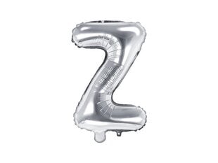 Fooliumist õhupallid Täht "Z" 35 cm, hõbedane, 50 tk. hind ja info | Õhupallid | kaup24.ee