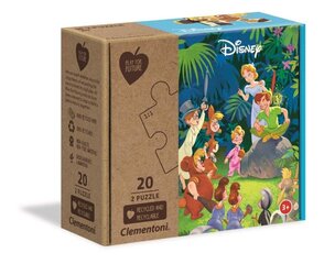 Clementoni: 2x20el puzzle. Mängi tuleviku Jungle Book + Peter Pan hind ja info | Pusled | kaup24.ee