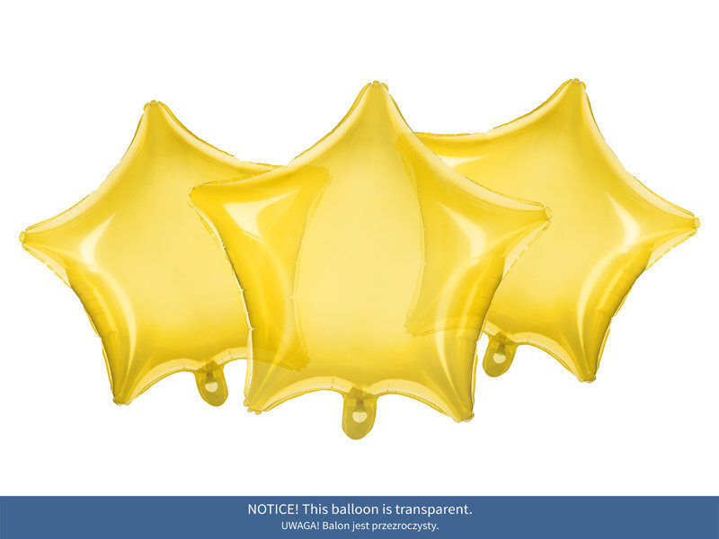Fooliumist õhupallid Star 48 cm, kollane hind ja info | Õhupallid | kaup24.ee
