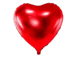 Fooliumist õhupallid Heart 45 cm, punane, 50 tk. hind ja info | Õhupallid | kaup24.ee