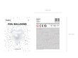 Fooliumist õhupallid Heart 45 cm, valge hind ja info | Õhupallid | kaup24.ee