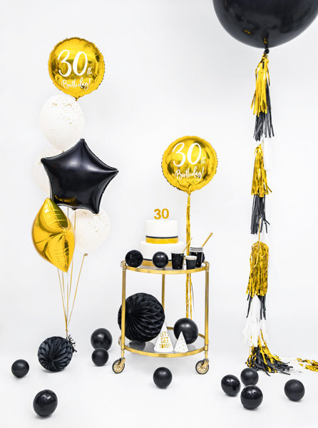 Suur õhupall 100 cm round Pastel, must hind ja info | Õhupallid | kaup24.ee